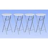vidaXL Table de bar 4 pcs avec dessus de table en MDF Blanc