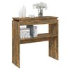 vidaXL Table console Ch&ecirc;ne fum&eacute; 80x30x80 cm Bois d'ing&eacute;nierie