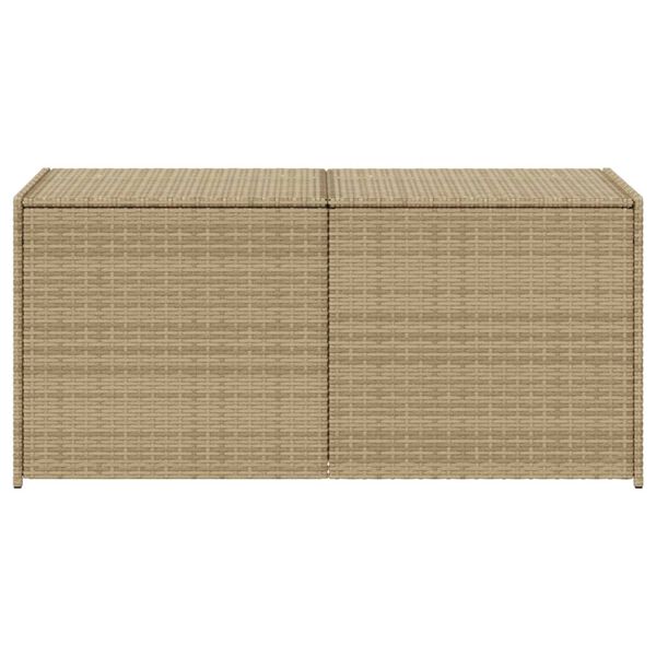 vidaXL Bo&icirc;te de rangement de jardin m&eacute;lange beige 283L r&eacute;sine tress&eacute;e