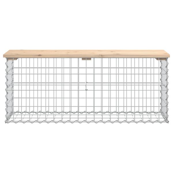 vidaXL Banc de jardin design de gabion 103x31,5x42 bois massif de pin