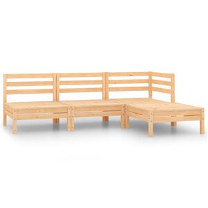 vidaXL Salon de jardin 4 pcs bois massif de pin