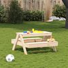 vidaXL Table de pique-nique pour enfants 88x97x52cm bois massif de pin