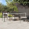 vidaXL Table de jardin pour repas Blanc 190 x 90 x 75 cm Poly rotin