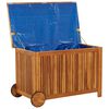 vidaXL Bo&icirc;te de rangement de jardin avec roues 90x50x58 cm Bois acacia