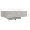 vidaXL Table basse Gris b&eacute;ton 85x55x31 cm Bois d'ing&eacute;nierie