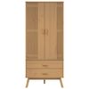 vidaXL Garde-robe OLDEN marron 76,5x53x172 cm bois massif de pin