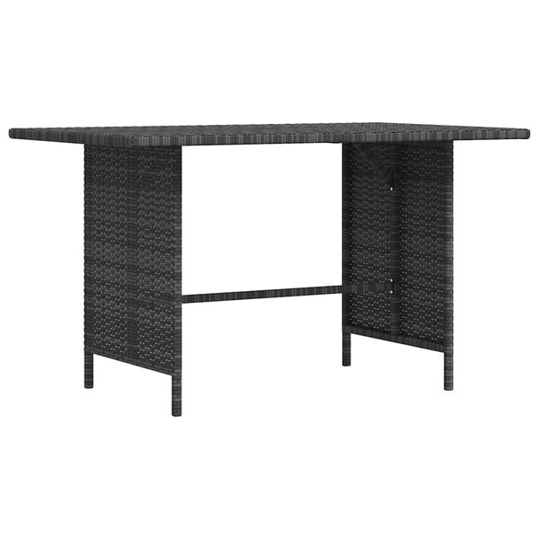 vidaXL Table &agrave; d&icirc;ner de jardin Gris 110x70x65 cm R&eacute;sine tress&eacute;e