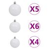 vidaXL Sapin de No&euml;l artificiel articul&eacute; 150 LED et boules 150 cm