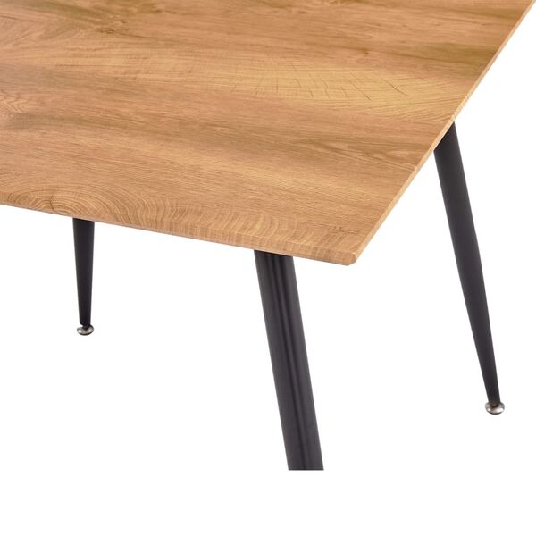 vidaXL Table de salle à manger Chêne et noir 80,5x80,5x73 cm MDF