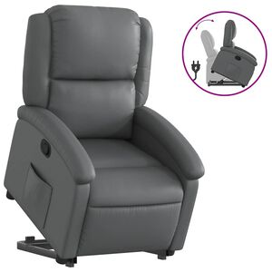 vidaXL Fauteuil inclinable gris similicuir