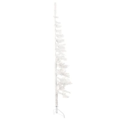 vidaXL Demi sapin de Noël artificiel mince avec support Blanc 120 cm