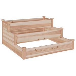 vidaXL Lit sur&eacute;lev&eacute; de jardin 120x120x56 cm bois massif de sapin