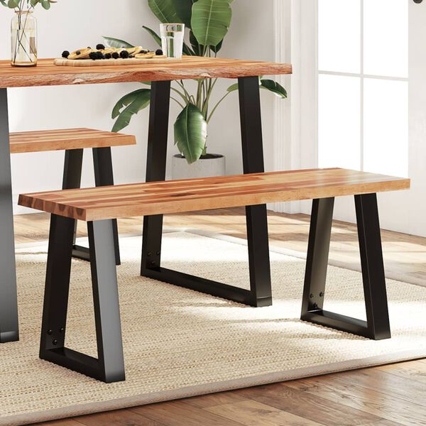 vidaXL Banc avec bord vivant 110 cm bois d'acacia massif