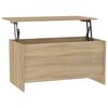 vidaXL Table basse chêne sonoma 102x55,5x52,5 cm bois d'ingénierie