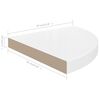 vidaXL &Eacute;tag&egrave;re d'angle flottante blanc brillant 35x35x3,8 cm MDF