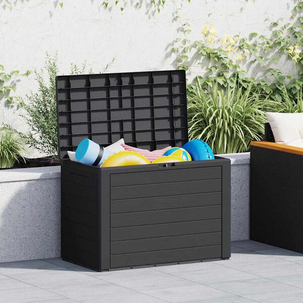 vidaXL Boîte de rangement de jardin Anthracite 78x44x55 cm