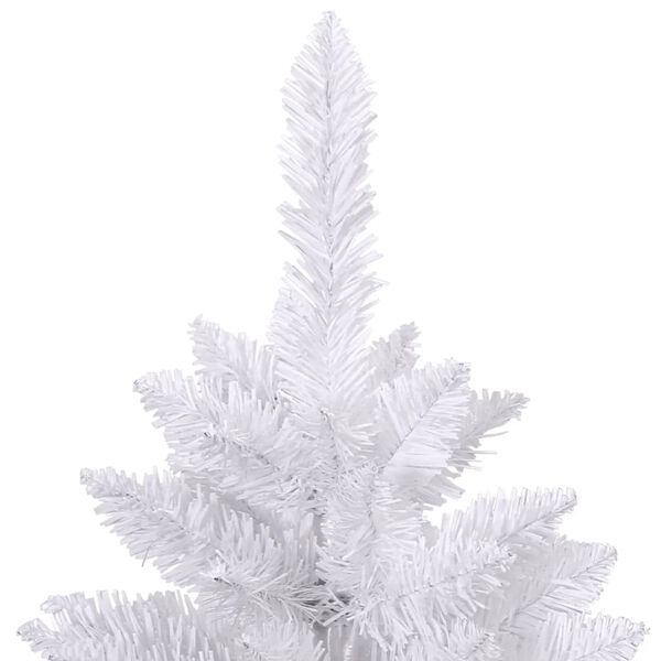 vidaXL Sapin de No&euml;l artificiel &agrave; charni&egrave;res avec support blanc 180 cm