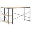 vidaXL Bureau d'ordinateur Noir et ch&ecirc;ne 120 x 72 x 70 cm