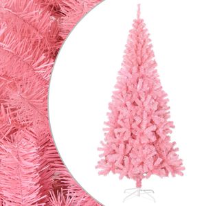 vidaXL Sapin de No&euml;l artificiel avec support rose 240 cm PVC
