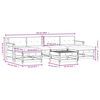 vidaXL Salon de jardin 7 pcs avec coussins bois massif