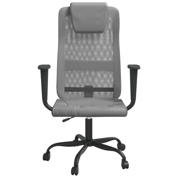 vidaXL Chaise de bureau réglable en hauteur gris