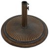 vidaXL Socle de parasol Bronze 45x45x30 cm Fonte