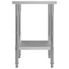 vidaXL Table de travail de cuisine 60x60x85 cm Acier inoxydable