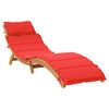 vidaXL Chaises longues avec coussins lot de 2 rouge bois massif acacia