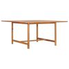 vidaXL Table de jardin 150x150x76 cm Bois de teck solide