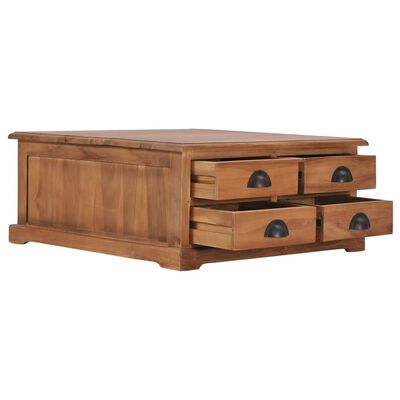 vidaXL Table basse 68x68x30 cm Bois de teck solide