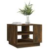 vidaXL Table basse ch&ecirc;ne fum&eacute; 55x55x43 cm bois d'ing&eacute;nierie