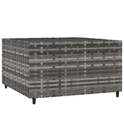 vidaXL Salon de jardin 4 pcs avec coussins Gris Résine tressée