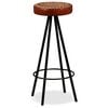 vidaXL Tabourets de bar lot de 2 cuir v&eacute;ritable