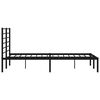 vidaXL Cadre de lit m&eacute;tal sans matelas avec t&ecirc;te de lit noir 135x190cm
