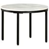 vidaXL Table basse Blanc et noir &Oslash;50 cm Marbre solide v&eacute;ritable