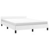 vidaXL Cadre de lit sans matelas blanc queen similicuir