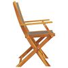 vidaXL Chaises de jardin lot de 2 gris bois d'acacia et polypropyl&egrave;ne