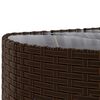 vidaXL Salon de jardin avec coussins 7 pcs marron r&eacute;sine tress&eacute;e