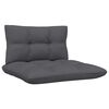 vidaXL Canap&eacute; central de jardin avec coussins anthracite Gris Pin