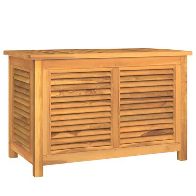 vidaXL Boîte de rangement de jardin et sac 90x50x58cm bois massif teck