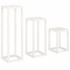 vidaXL Ensemble de supports pour plantes 3pcs Blanc Bois de pin massif