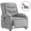 vidaXL Fauteuil inclinable de massage &eacute;lectrique gris clair tissu