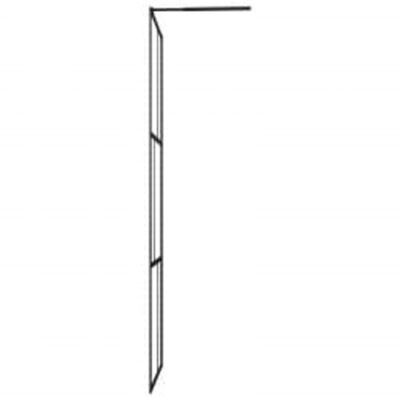 vidaXL Paroi de douche avec étagère Noir 90x195 cm Verre ESG&Aluminium