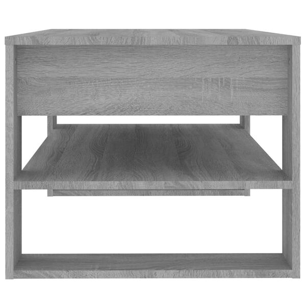 vidaXL Table basse sonoma gris 102x55x45 cm bois d'ingénierie