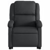 vidaXL Fauteuil inclinable de massage électrique noir cuir véritable