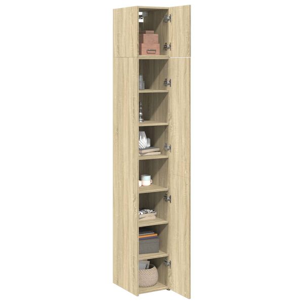 vidaXL Armoire de rangement mince chêne sonoma 30x42,5x225 cm