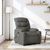 vidaXL Fauteuil inclinable de massage gris fonc&eacute; tissu