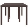 vidaXL Table de Jardin Marron 250 x 100 x 73 cm polyrotin