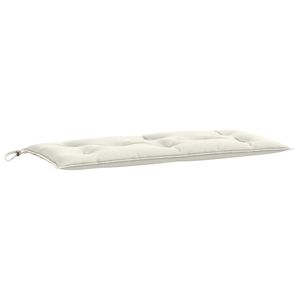 vidaXL Coussin de banc de jardin cr&egrave;me m&eacute;lang&eacute; 100x50x7 cm tissu