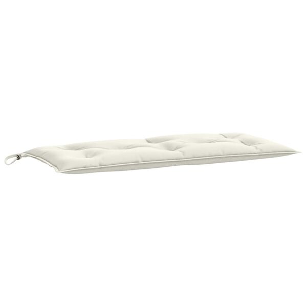 vidaXL Coussin de banc de jardin cr&egrave;me m&eacute;lang&eacute; 100x50x7 cm tissu